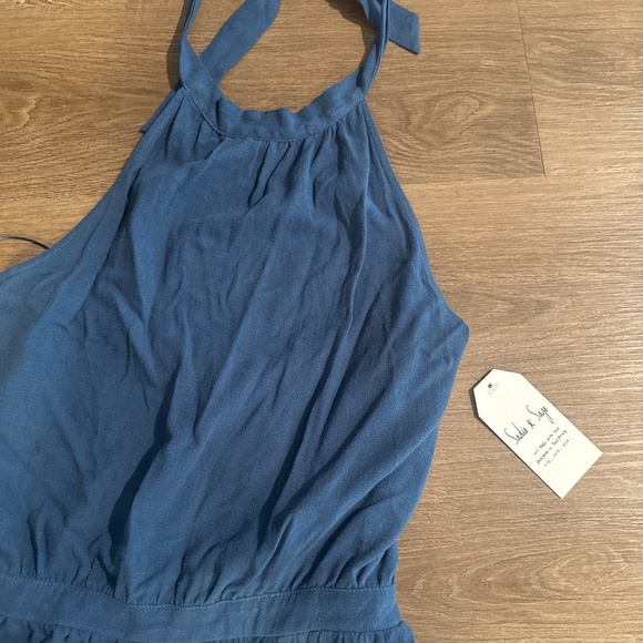 Blue Halter Romper NWT - Picture 2 of 4